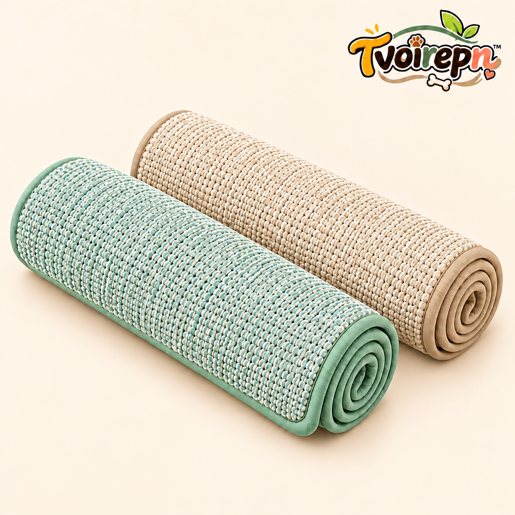 Tvoirepn™ MeadowChill Cat & Dog Cooling Mat — Reversible Breathable Summer Pet Mat