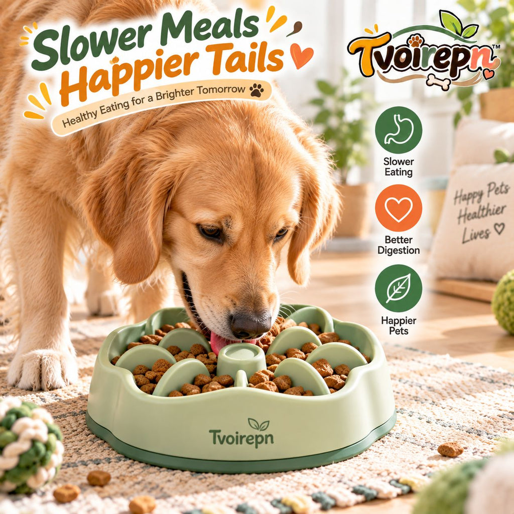 Tvoirepn™ PetalPace Slow Feeder Bowl for Dogs & Cats — Petal Maze Food Bowl