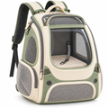 Tvoirepn™ TrailNest Cat & Small Dog Carrier Backpack — Ventilated Structured Soft-Sided Travel Carrier