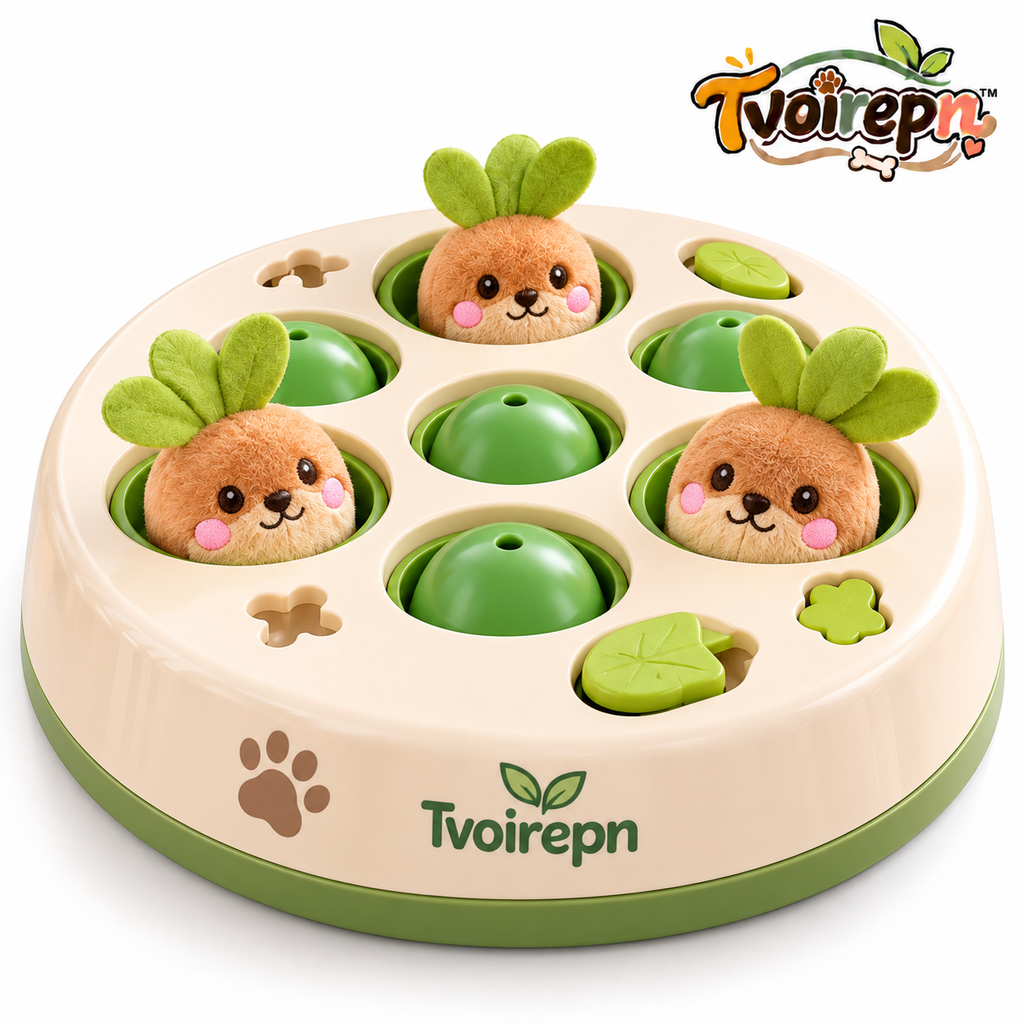 Tvoirepn™ PeekPounce Whack-a-Mole Cat & Dog Puzzle Toy — Interactive Paw Game