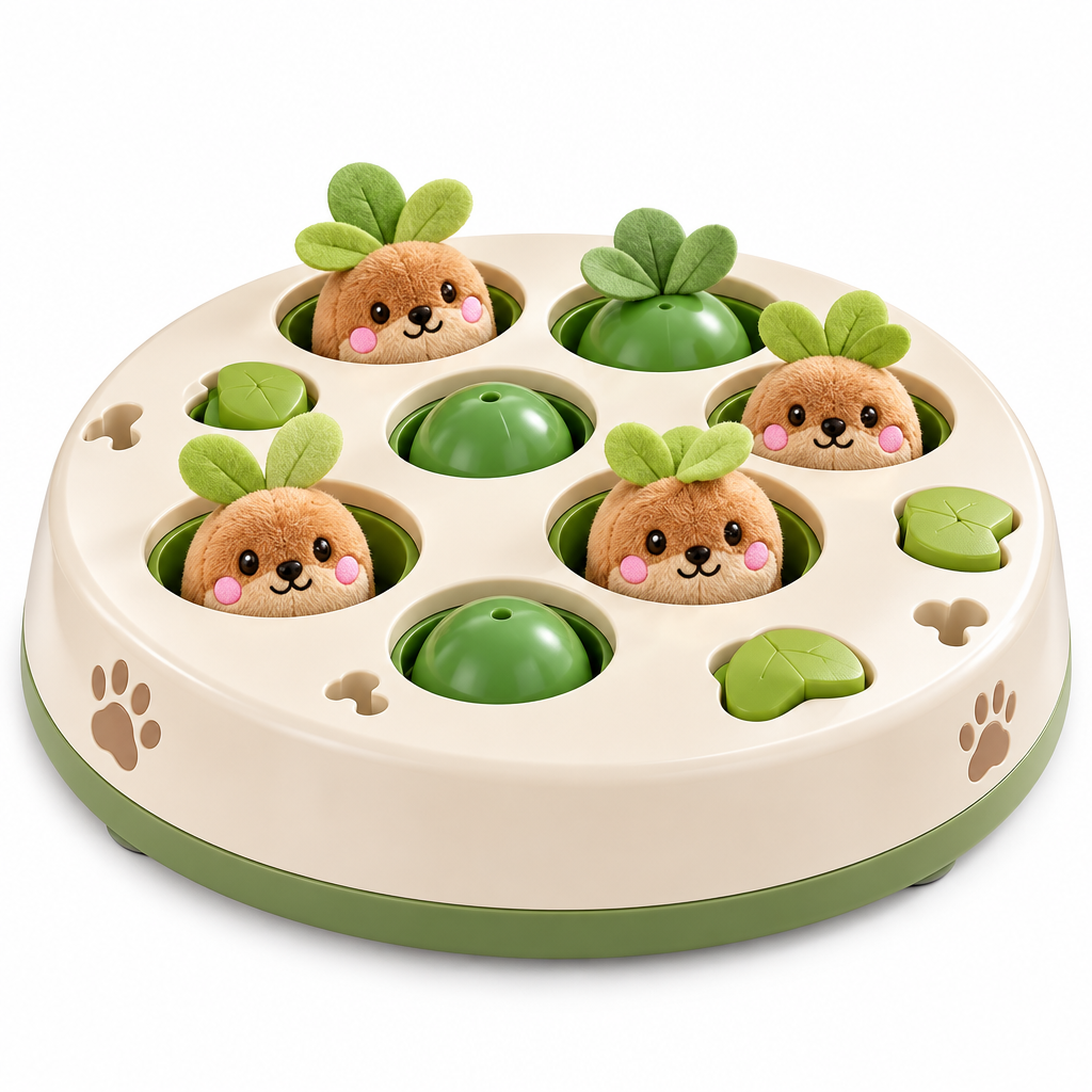 Tvoirepn™ PeekPounce Whack-a-Mole Cat & Dog Puzzle Toy — Interactive Paw Game