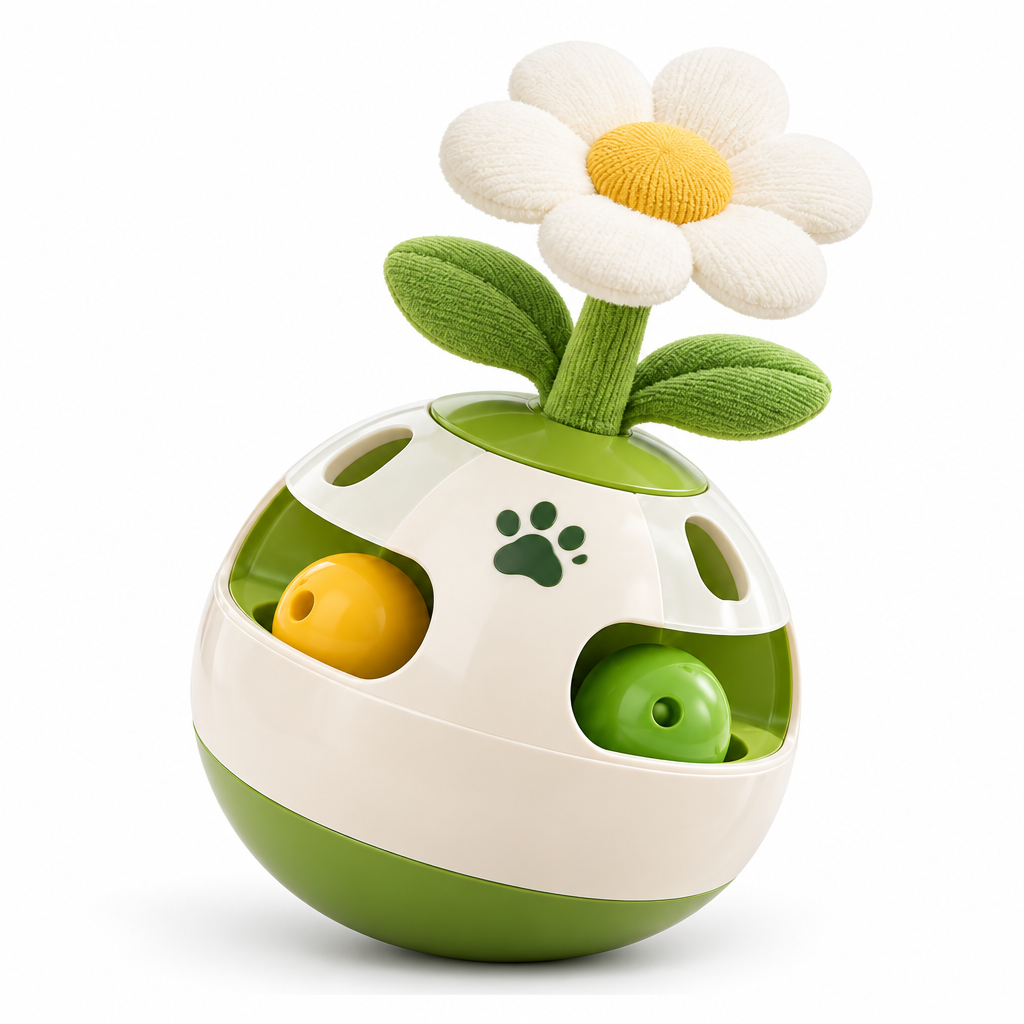 Tvoirepn™ SproutWobble Interactive Cat & Dog Toy — Plant-Shaped Wobble Toy with Motion-Activated Sound